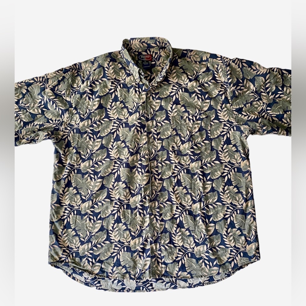 NWOT REPP Vintage Hawaiian shirt 2XL 100% cotton made in Turkey